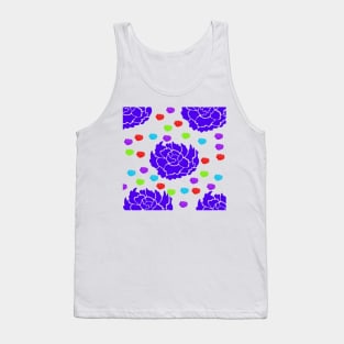 colorful roses abstract pattern background Tank Top